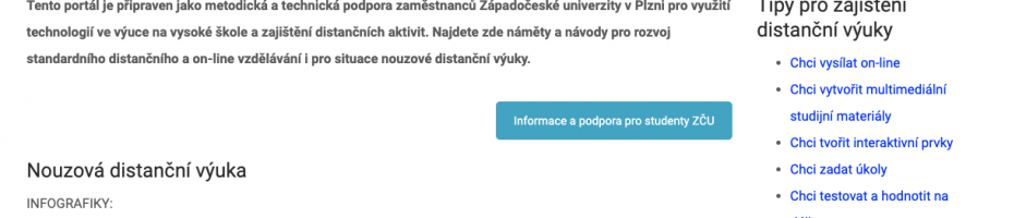 Nový web zaměřený na metodickou a technickou podporu distanční výuky